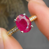 "Nyzor" Pink 1.04 Carat Oval Cut Natural Diamond Shoulder Engagement Ring HM456 HEERA DIAMONDS
