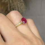 "Nyzor" Pink 1.04 Carat Oval Cut Natural Diamond Shoulder Engagement Ring HM456 HEERA DIAMONDS