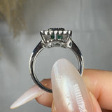 "Olmira" Green 1.4 Carat Emerald Cut Natural Diamond Engagement Ring HR909 HEERA DIAMONDS