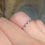 "Orl" Ruby 0.2 Carat Natural Diamond Half Eternity Ring HR1418 HEERA DIAMONDS