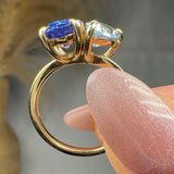 "Orlisse" 1.05 Carat Pear Cut & 2.00 Carat Ovel Cut Diamond Engagement Ring HR1258 HEERA DIAMONDS