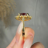 "Orviana" Ruby 7.15 Carat Round Cut Diamond Engagement Ring HR1393 HEERA DIAMONDS
