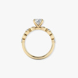 "Oryxen" 1.5 Carat Round Cut Lab Grown Diamond Shoulder Engagement Ring HLR539