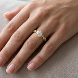"Oryxen" 1.5 Carat Round Cut Lab Grown Diamond Shoulder Engagement Ring HLR539