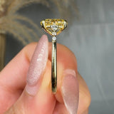 "Orzelyn" Yellow 1.58 Carat Oval Cut Lab Grown Diamond Shoulder Engagement Ring HLR444 HEERA DIAMONDS
