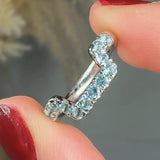 "Orzen" Tanzanite 0.38 Carat Diamond Half Eternity Ring ET54 HEERA DIAMONDS