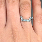 "Orzen" Tanzanite 0.38 Carat Diamond Half Eternity Ring ET54 HEERA DIAMONDS