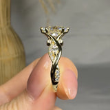 "Orzena" 1.5 Carat Oval Cut Diamond Shoulder Engagement Ring HEERA DIAMONDS