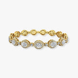 Oval Shape Halo 12 Carat Diamond Bracelet BRHAOC