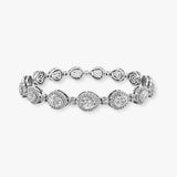Oval Shape Halo 12 Carat Diamond Bracelet BRHAOC