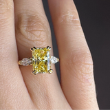 "Paloma" 2 Carat Emerald Cut Diamond Trilogy Engagement Ring HLM767 HEERA DIAMONDS