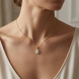 Pear Shape Cluster Pendant With Chain
