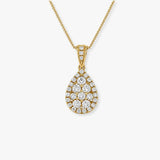 Pear Shape Cluster Pendant with Open Loop