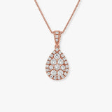 Pear Shape Cluster Pendant with Open Loop