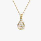 Pear Shape Diamond Cluster Pendant