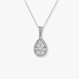 Pear Shape Diamond Cluster Pendant
