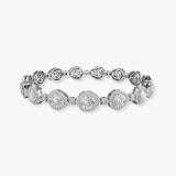 Pear Shape Halo 12 Carat Diamond Bracelet BRHAPS