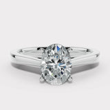 "Poppy" 1 Carat Solitaire Oval Brilliant Cut Diamond Engagement Ring SSOC05