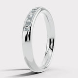 Princess Baguette Diamond Channel Set Eternity Band Wedding Ring PCBG
