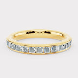 Princess Cut Diamond Channel Set Eternity Band Wedding Ring CPC HEERA DIAMONDS
