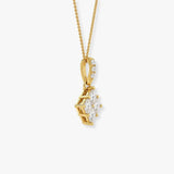 Princess cut cluster pendant