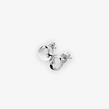 Quest Circle Stud Earrings - Plain Hot Diamonds