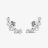 ROUND CUT 0.27 CARAT DIAMOND CRAWLERS EARRINGS