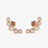ROUND CUT 0.27 CARAT DIAMOND CRAWLERS EARRINGS