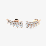 ROUND CUT DIAMOND 0.46 CARAT CRAWLERS EARRINGS