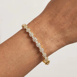 ROUND CUT DIAMOND 1.93 CARAT CLUSTER FANCY BANGLE