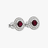RUBY HALO STUD EARRINGS