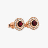 RUBY HALO STUD EARRINGS