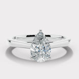 "Rain" 1 Carat Solitaire Pear Cut Diamond Engagement Ring SSPS02