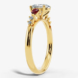 "Rapunzel" Oval Cut 4 Carat Diamond Shoulder Engagement Ring HEERA DIAMONDS