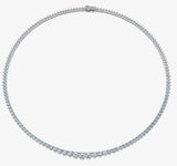 Round Brilliant Cut Diamond Tennis Necklace NT1HG