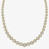 Round Brilliant Cut Graduating Diamond Illusion Set Necklace NT3FG HEERA DIAMONDS