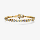 Round Brilliant Diamond 3 Prong Bracelet BRT2D