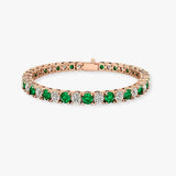 Round Brilliant Diamond 4 Claw Bracelet BRDE45345 HEERA DIAMONDS