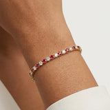 Round Brilliant Diamond and Ruby Bracelet BR45558DR