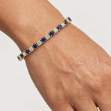 Round Brilliant Diamond and Sapphire 4 Claw Bracelet BRDS45345