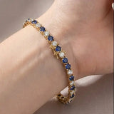 Round Brilliant Diamond and Sapphire Bracelet BR45558DS