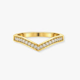 Round Cut 0.15 Carat Diamond Wishbone Ring