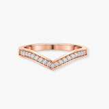 Round Cut 0.15 Carat Diamond Wishbone Ring