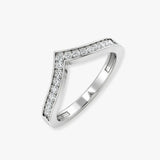 Round Cut 0.15 Carat Diamond Wishbone Ring