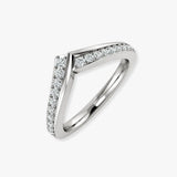Round Cut 0.26 Carat Wishbone Ring