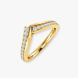 Round Cut 0.26 Carat Wishbone Ring