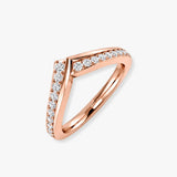 Round Cut 0.26 Carat Wishbone Ring
