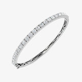 Round Cut 1.5 Carat Platinum Diamond Eternity Bangle LM JEWELLERY