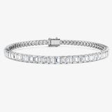 Round Cut 9.75 Carat Diamond Line Fancy Bracelet LM JEWELLERY
