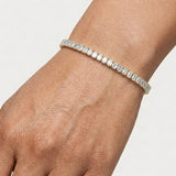 Emerald Cut 9.75 Carat Diamond Line Fancy Bracelet